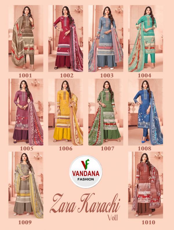 Vanadan Zara Karachi Cotton Designer Dress Material